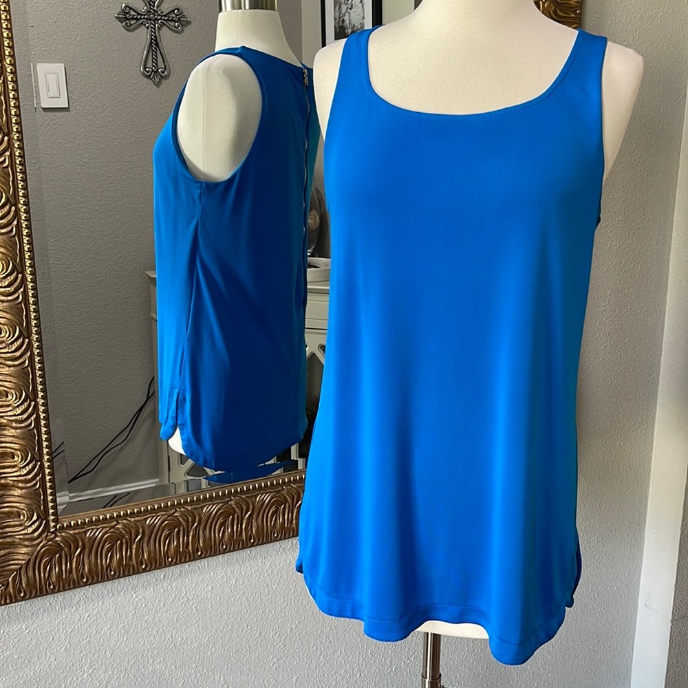 Ann Taylor Royal Blue Sleeveless Scoop Neck Tunic